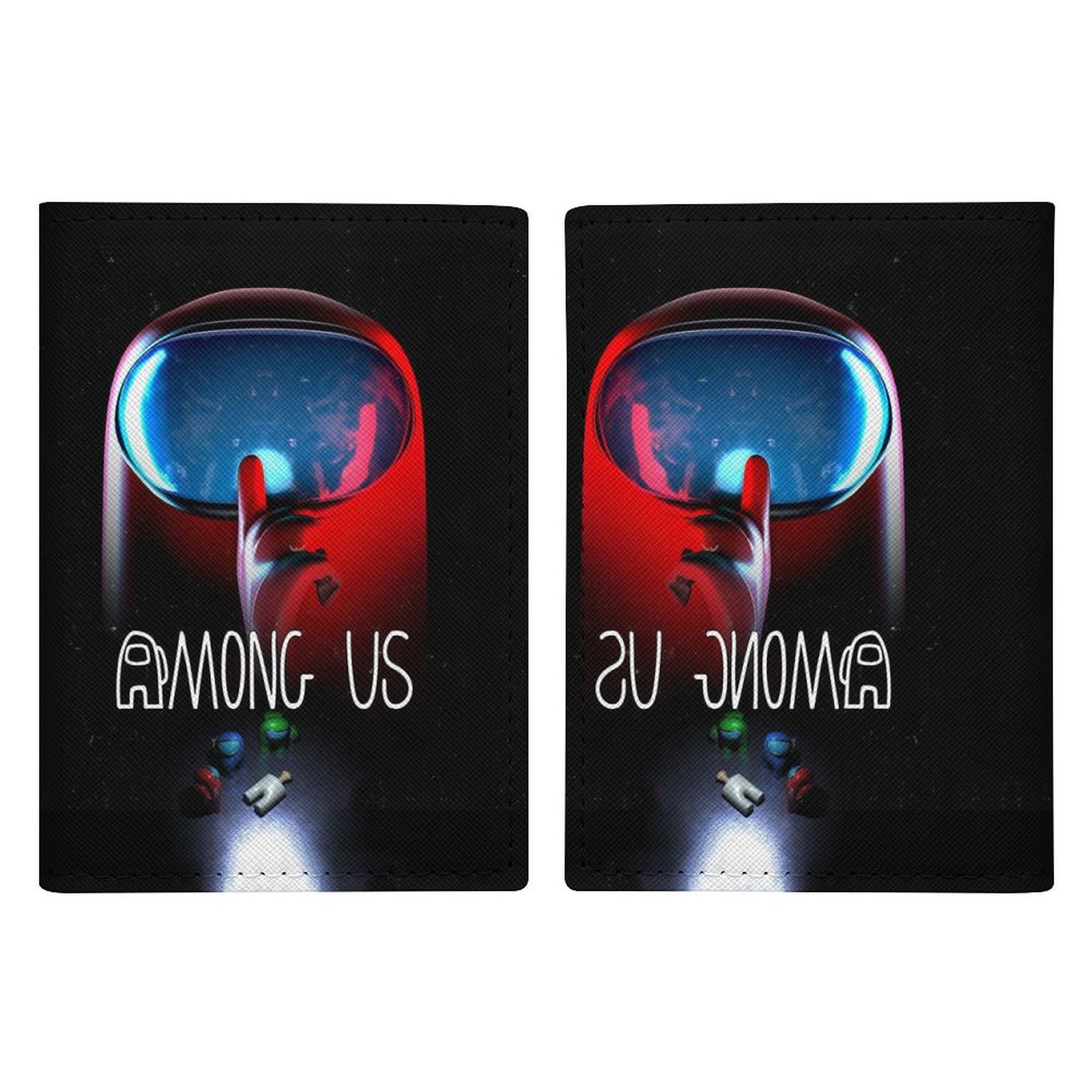 Among Us Passport Cover with Zipper Closure & Sim Pockets Lightweight