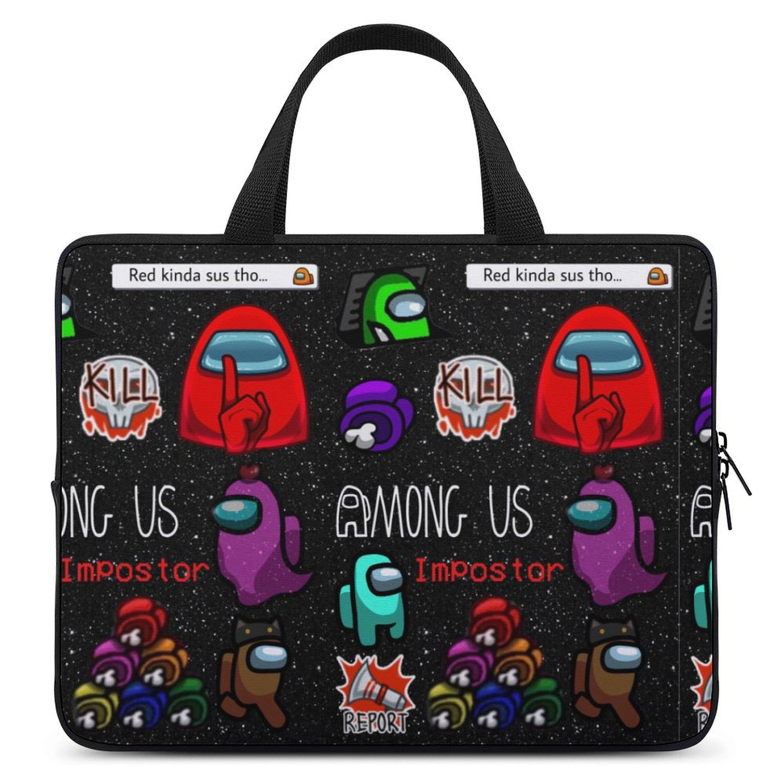 Among Us Red Kinda Sus Tho Laptop Bag for Women Men 13 Inch,Laptop Tote ...