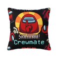 Among Us Red Square Throw Pillow Covers Cushion Case for Spring Sofa