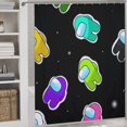 Among Us Shower Curtain 72" x 72" Cute Shower Curtain Funny Waterproof