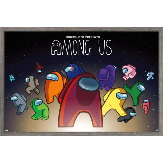 Among Us - Space Wall Poster, 14.725" x 22.375" Framed