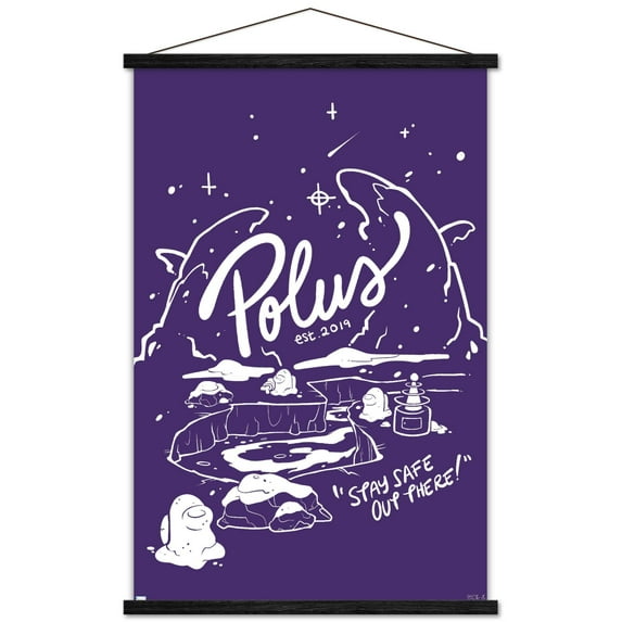 Among Us - Stay Safe Out There Wall Poster with Magnetic Frame, 22.375" x 34"