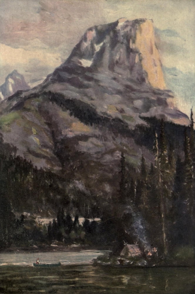 Among the Canadian Alps 1914 Roche Miette Canvas Art - Unknown (18 x 24)