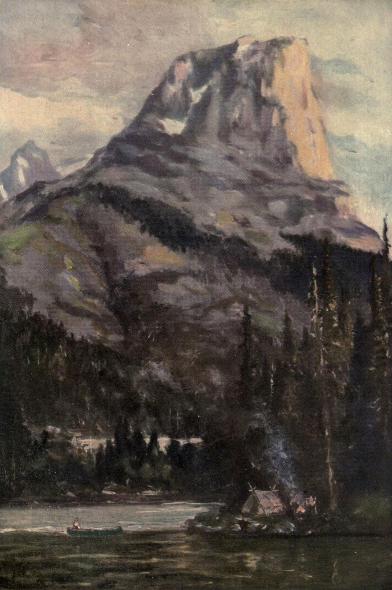 Among the Canadian Alps 1914 Roche Miette Canvas Art - Unknown (24 x 36)