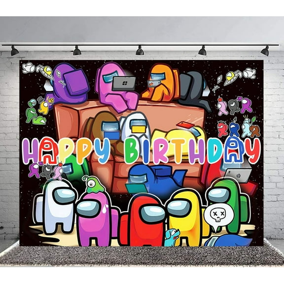 Among us Backdrop Banner Party Supplies Poster Movie Theme Background for Photography Birthday Decorations