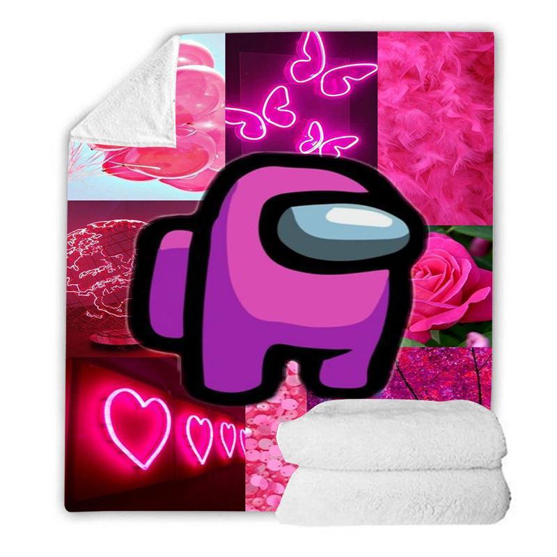 Among us Flannel Blanket Flannel Blanket Home Office Nap Blanket Autumn