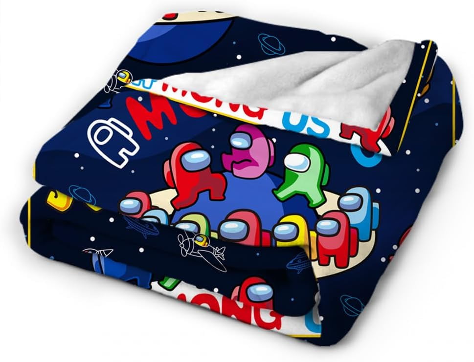 Among us Fleece Throw Blanket 330GSM Soft Warm and Cozy Flannel Throw