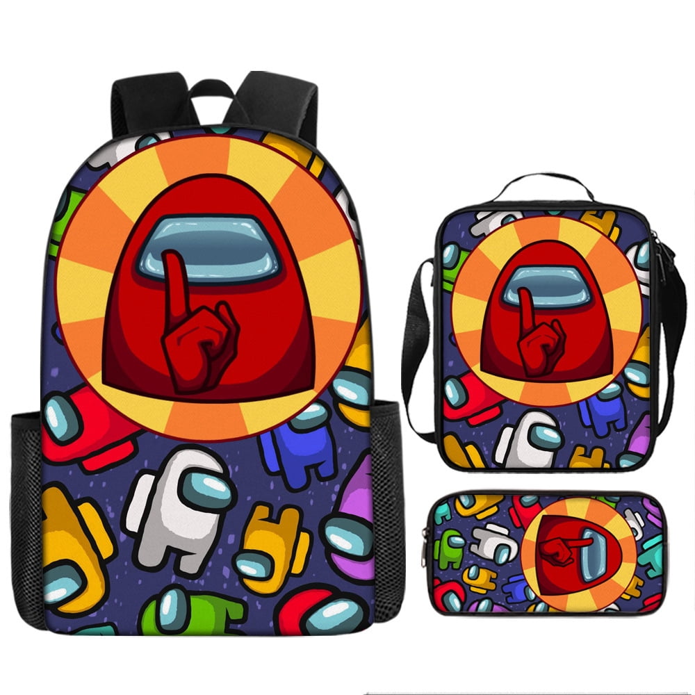 AmongUsAnime Backpacks Sets, Cartoon Laptop Backpack with Shoulder Bag ...