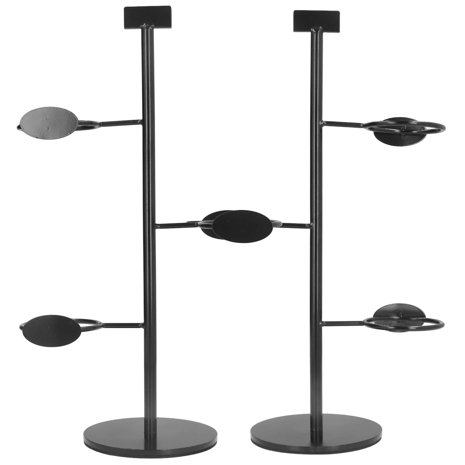 Amonsee Cup Holder Display Stand,Cup Holder 3 Holes Black Appearance