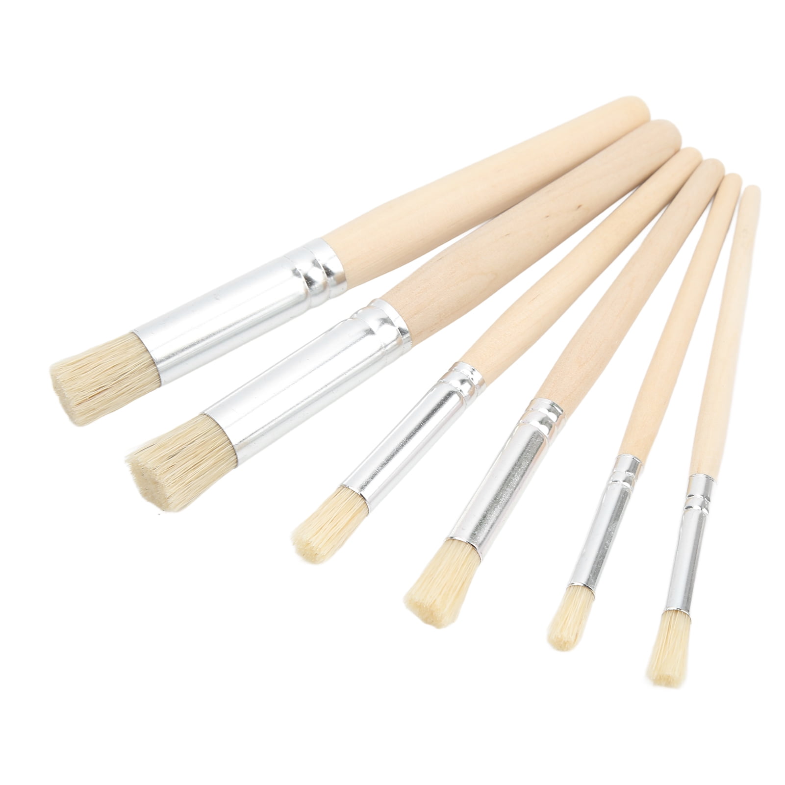 Amonsee Stencil Paint Brushes,Stencil Brush,6PCS Wooden Stencil Brushes