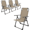 thumbnail image 1 of Amopatio Outdoor Folding Patio Sling Chairs Set of 2, Heavy Duty Adjustable Recliner, Folding Chairs for Outdoor Camping Garden, Support 300LB, 1 of 8