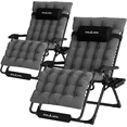 thumbnail image 1 of Amopatio Oversized Zero Gravity Chair 33 XL Patio Reclining Chair with Cushion, Outdoor Folding Adjustable Recliner with Cup Holder, Foot Rest & Padded Headrest, Support 500LB, 1 of 6