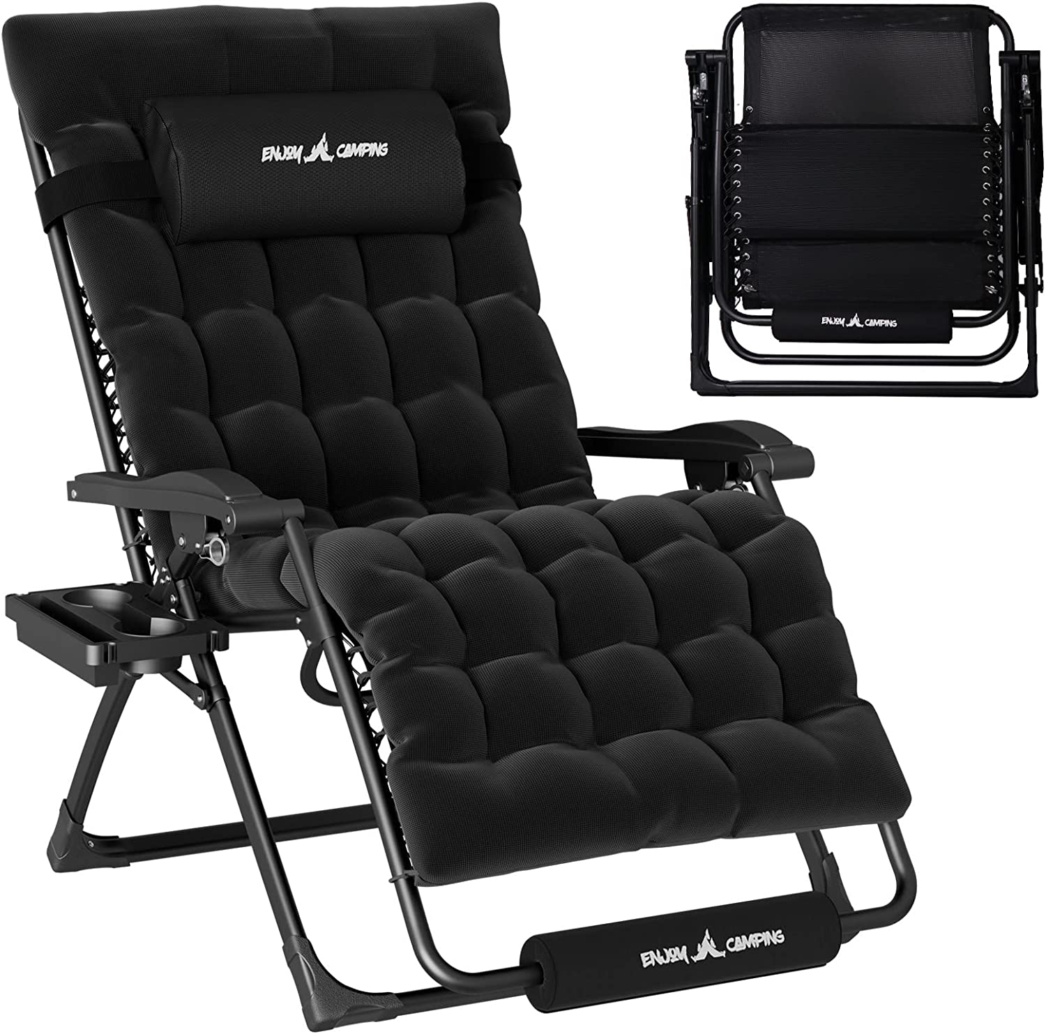 Best Choice Products Oversized Padded Zero Gravity Chair, Folding