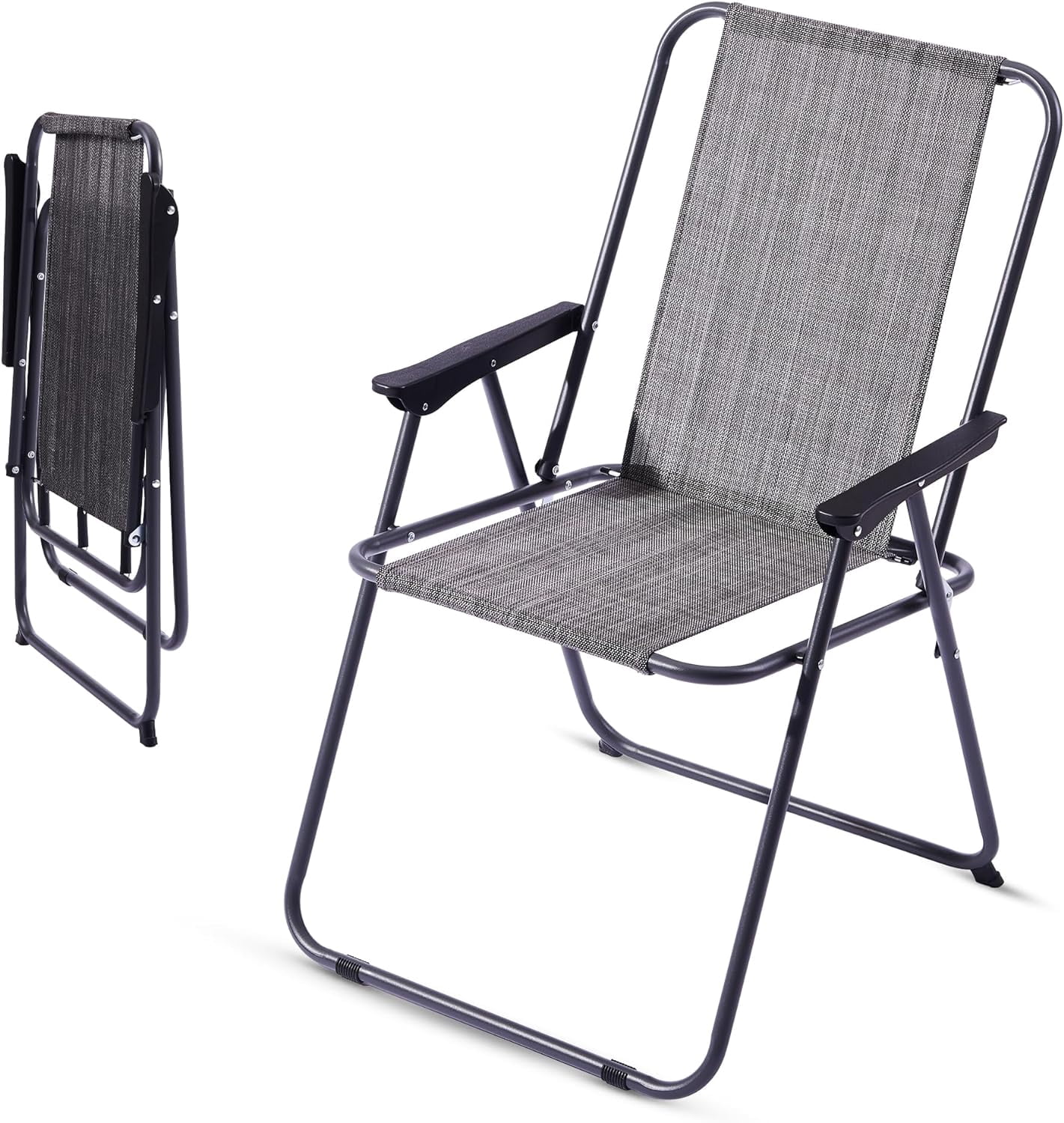 Amopatio Patio Folding Chairs Set of 2,Outdoor Chair Foldable Dining ...