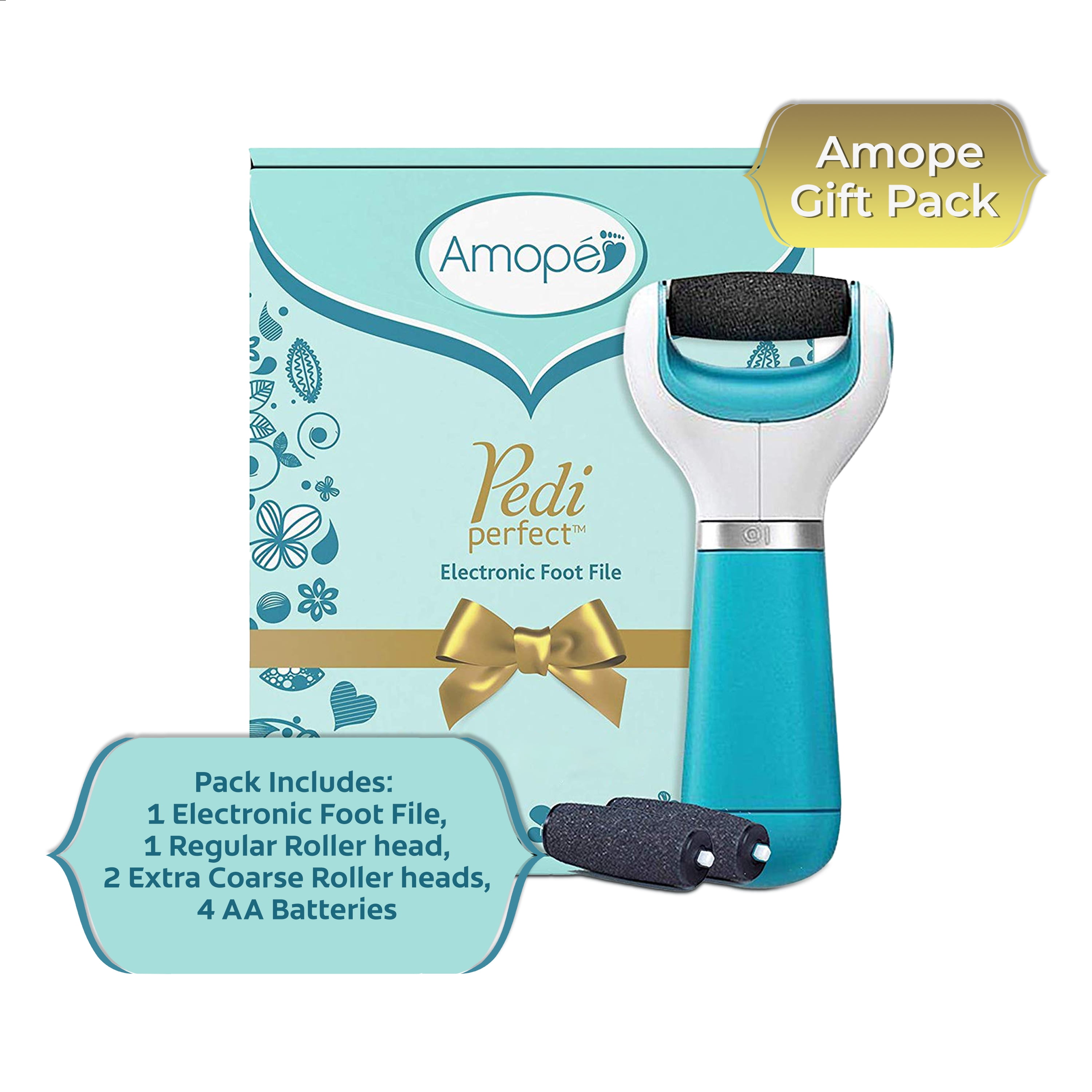 Amope Pedi Perfect Pro Rechargeable Foot File, Dual- Speed with Diamond  Crystals for Feet, Hard and Dead Skin – Ultra Coarse Refill Head (Blue  Gadget), 1 Count 