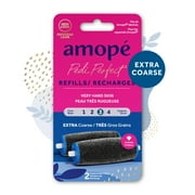 Amope  Pedi Perfect  Electronic Foot File Refills - Extra Coarse, Removes Hard and Dead Skin, 2Ct