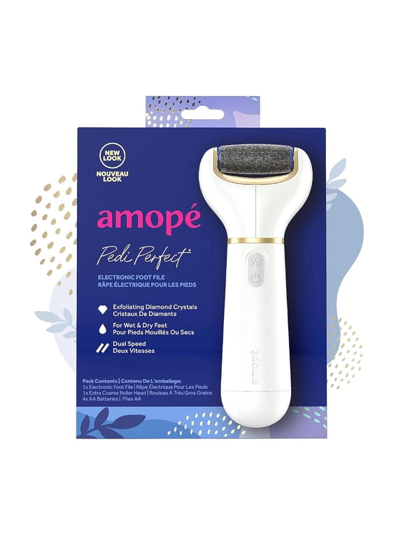 Pedi Perfect® Electronic Foot File with Diamond Crystals, Removes Hard & Dead Skin, 1Ct
