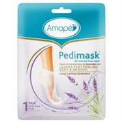 Amope Pedimask Foot Sock Mask 1 Pair, Blend of Moisturizers Lavender Oil Essence