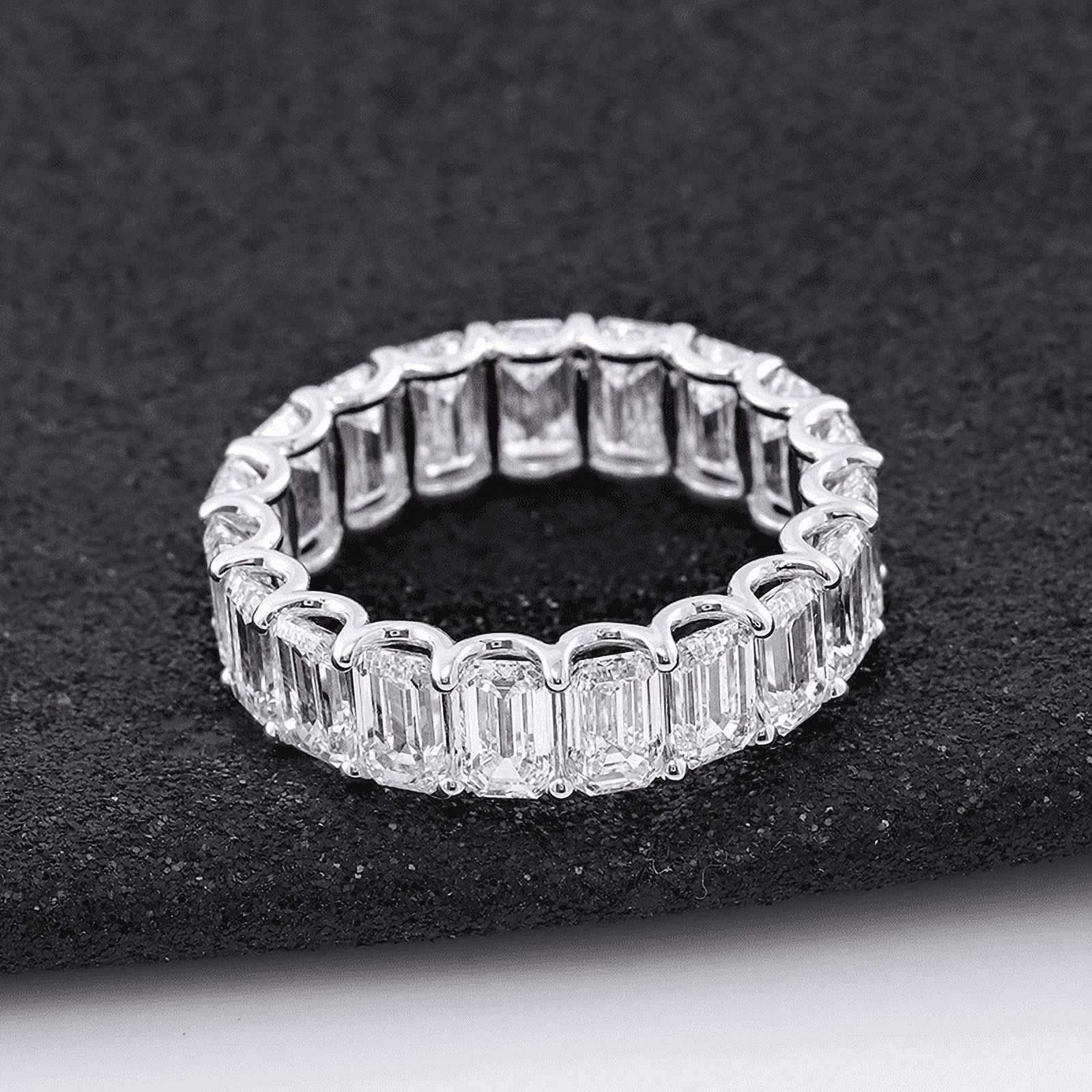 Amor Jewel 1.6 Ct Excellent Emerald Cut Lab-Created Simulated Diamond ...