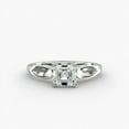 thumbnail image 1 of Amor Jewel 14k White Gold Plated Diamond Wedding Anniversary Ring - 1.7 Ct Asscher Cut Lab Created Diamond Wedding Women's Ring - Knife Edge Shank Ring for Wife - Solitaire Wedding Engagement Ring, 1 of 4