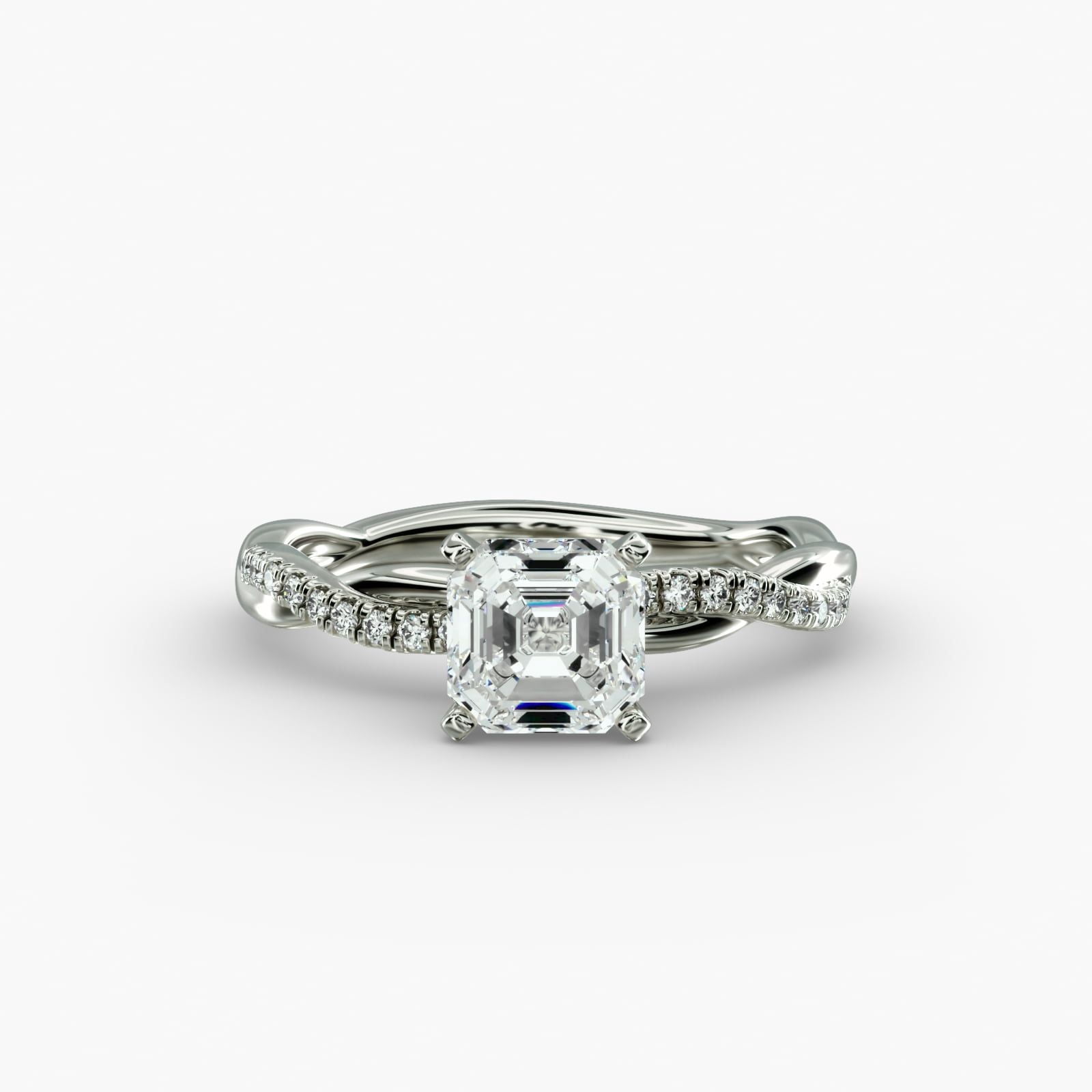 Amor Rings Amor Jewel 1.7 Ct Asscher Cut VVS1/D Lab Created Diamond Wedding ...