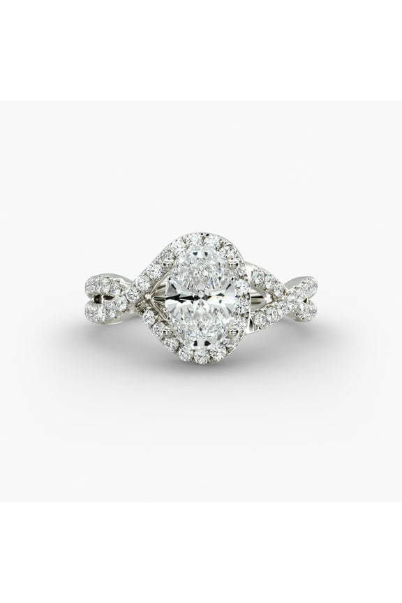 1.7 Ct Oval Cut Lab Created Diamond Anniversary Ring - 14K White Gold Plated Diamond Ring - Solitaire Wedding Rings - Simple Diamond Rings - Engagement Rings - Valentine Gifts for Her