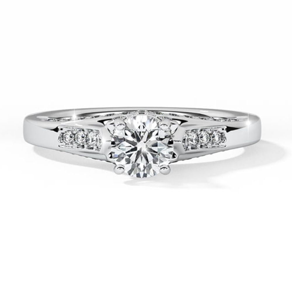 Amor Rings Amor Jewel 1.7 Ct Round Cut Diamond Rings - 14K White Gold Plated Rings ...