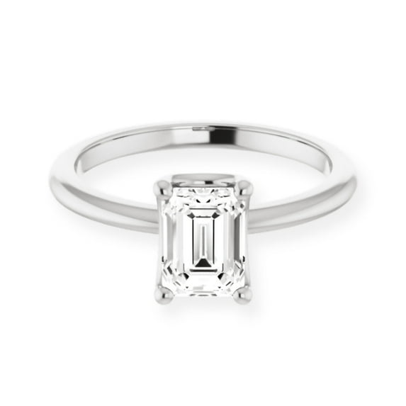 Amor Jewel 14K Ring for Her - Excellent 1.8 Ct Emerald Cut Lab Created Simulated Diamond Ring - Gorgeous Anniversary Gift for Women's - 30th Wedding Anniversary Gifts - Diamond Jewellery