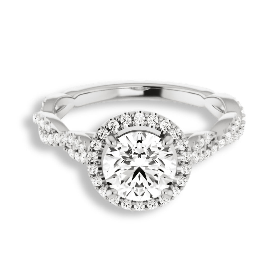 Amor Rings Amor Jewel 14K White Gold Plated Diamond Rings - Round Cut Brilliant 2 ...