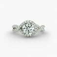 thumbnail image 1 of Amor Jewel 14K White Gold Plated Ring - 1.8 Ct Round Cut Lab Created Diamond Wedding Ring - Twisted Diamond Women's Rings - Anniversary Gifts - Promise Ring Diamond - Mothers Day Gifts Clearance, 1 of 4