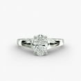 thumbnail image 1 of Amor Jewel 14K White Gold Plated Ring - Excellent 1.8 Ct Oval Cut Lab Created Simulated Diamond Ring - Chevron Diamond Wedding Engagement Ring for Her - Proposal Ring for Women's - Promise Rings, 1 of 4
