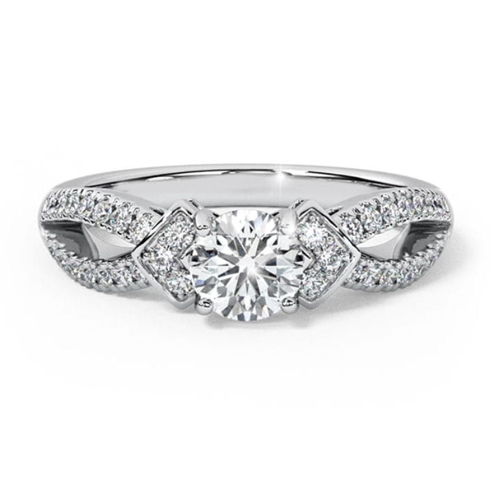 Amor Jewel 14K White Gold Plated Rings - 1.5 Ct Lab Created Diamond ...