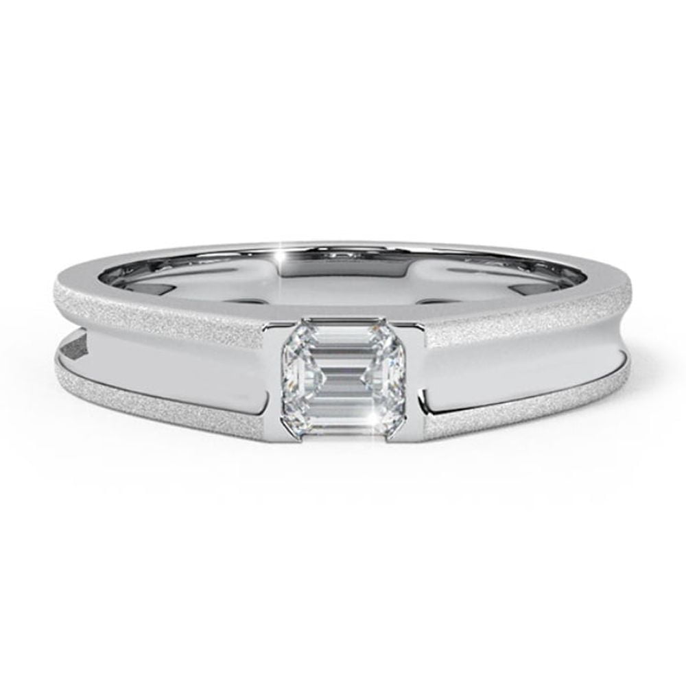 Amor Rings Amor Jewel 14K White Gold Plated Rings - 1.8 Ct Emerald Cut Lab Created ...