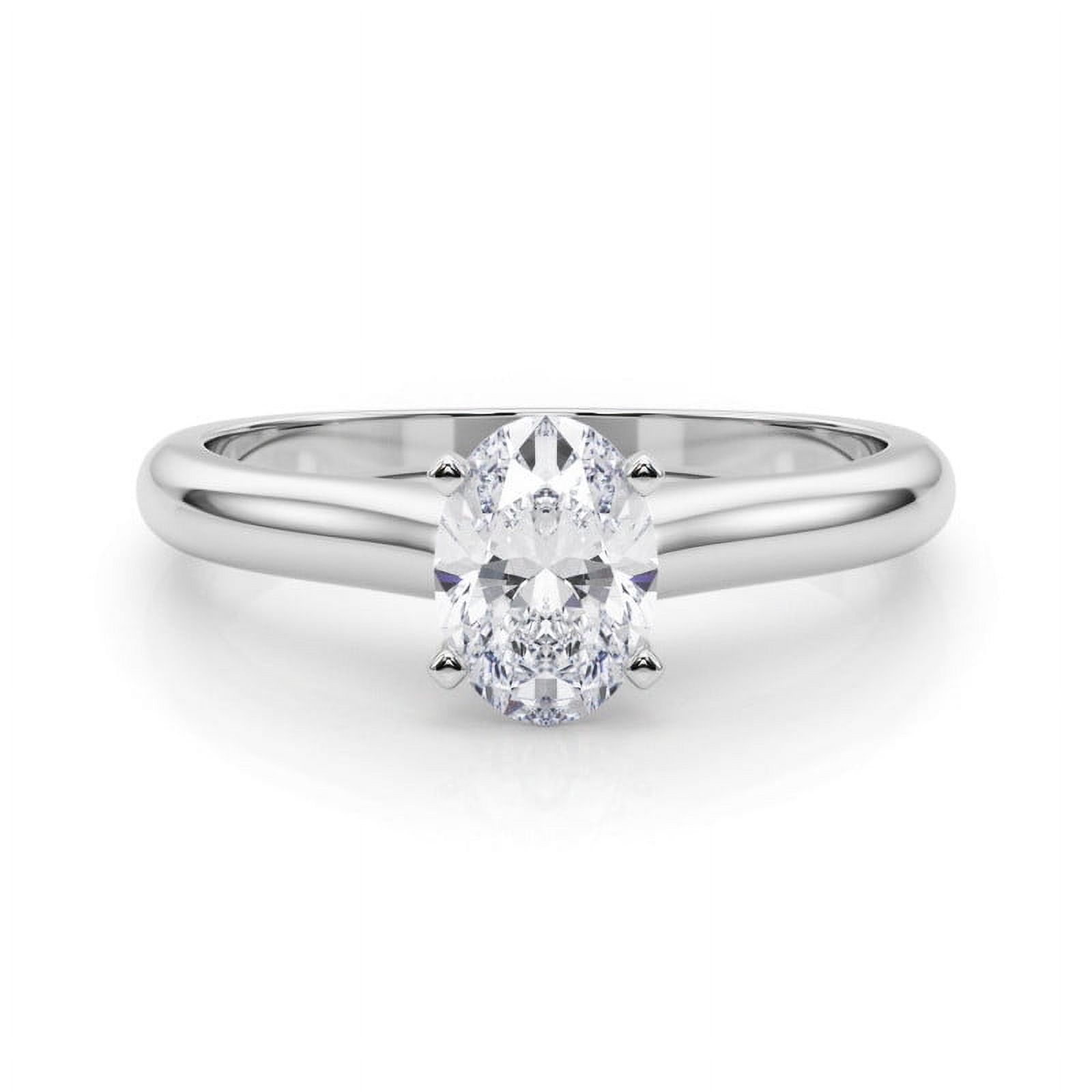 Amor Rings Amor Jewel 14K White Gold Plated Rings for Her - 1.8 Ct Oval Cut ...