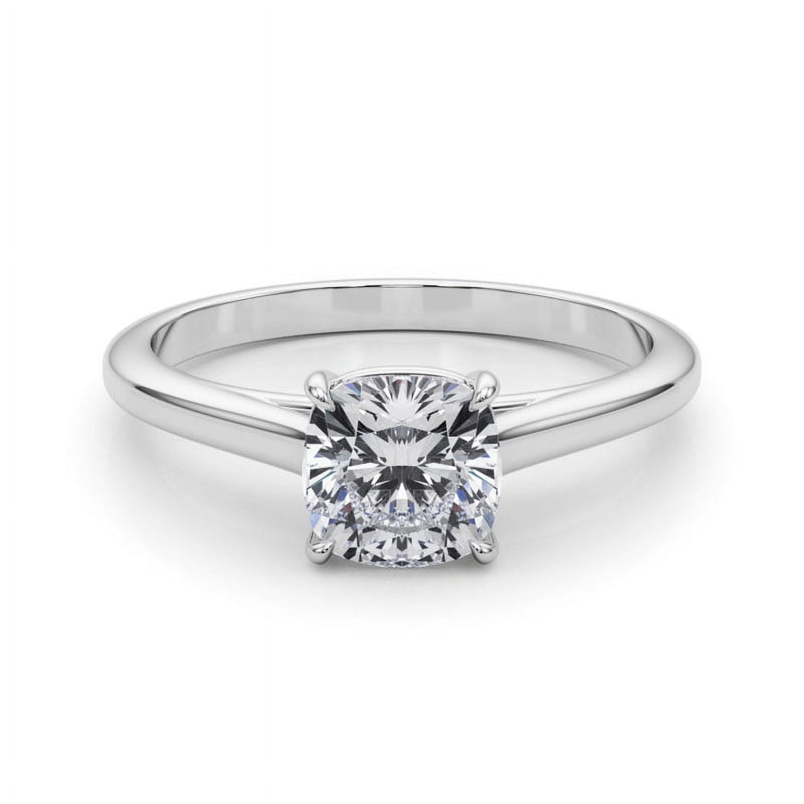 Amor Rings Amor Jewel 14K White Gold Plated Rings - 2.1 Ct VVS1 Cushion Cut ...