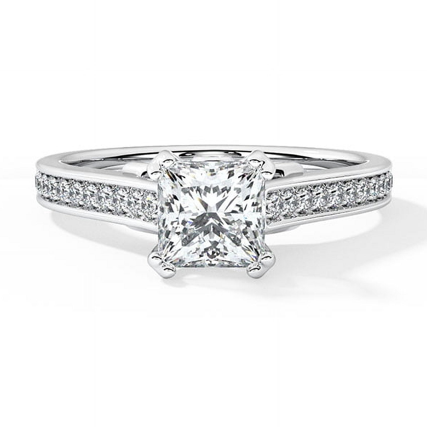 Amor Rings Amor Jewel 14K White Gold Plated Rings For Her - Lab Created Princess ...