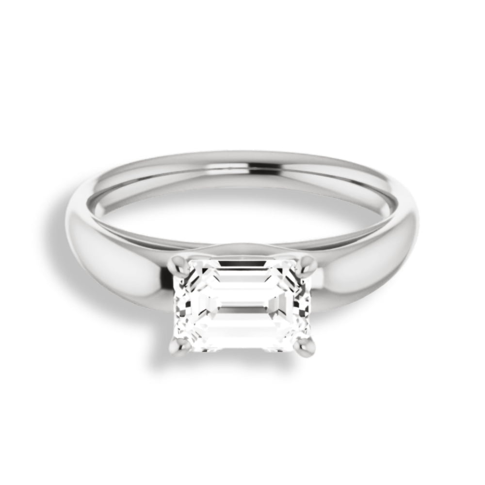 Amor Rings Amor Jewel 14K White Gold Plated Rings for Women's - 1.8 Ct Emerald Cut ...