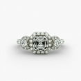 thumbnail image 1 of Amor Jewel Asscher Excellent Cut 1.6 Ct Lab Created Diamond Wedding Anniversary Ring for Women's - 14k White Gold Plated Ring - Engagement Women's Rings - Diamond Diamond Wedding Anniversary Gifts, 1 of 4