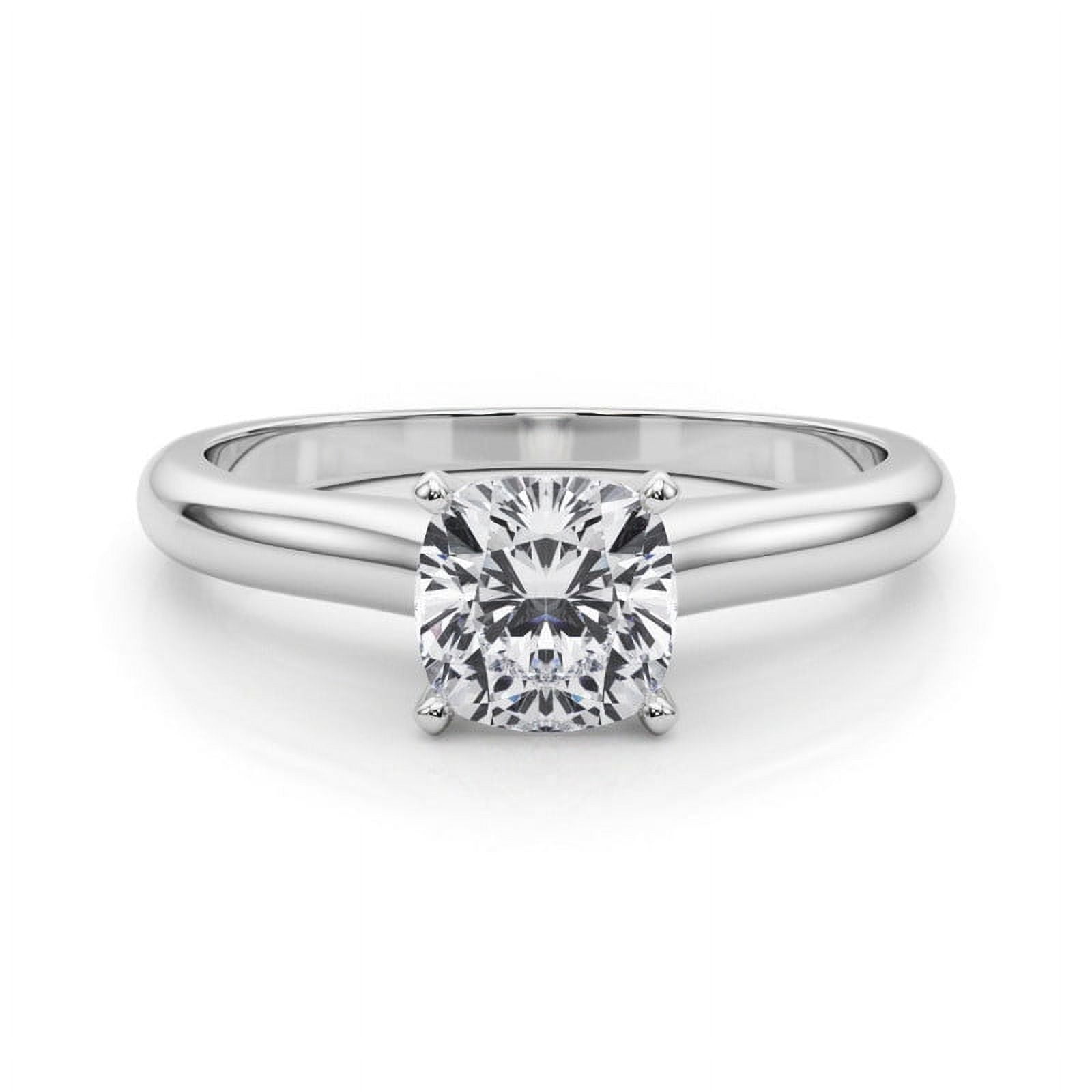 Amor Rings Amor Jewel Cushion Cut 2.1 Ct Diamond Rings - 14K White Gold Plated ...