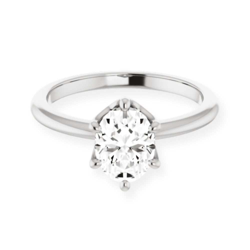 Amor Rings Amor Jewel Oval Cut Excellent 1.8 Ct Diamond Engagement Rings - 14K ...