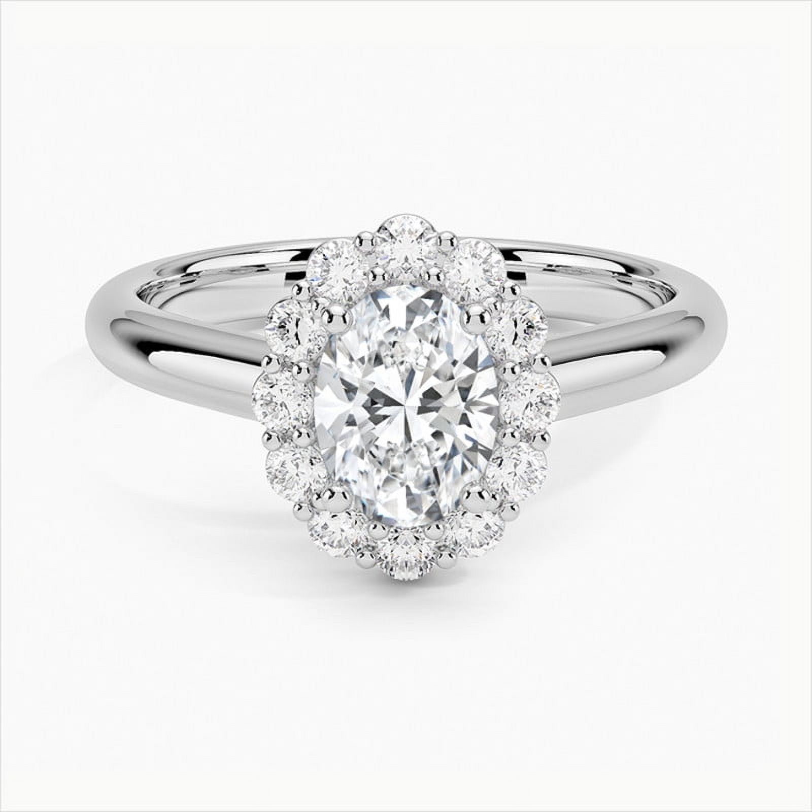 Amor Rings Amor Jewel Oval Cut Excellent 2 Ct Diamond Ring For Women's - 14K White ...