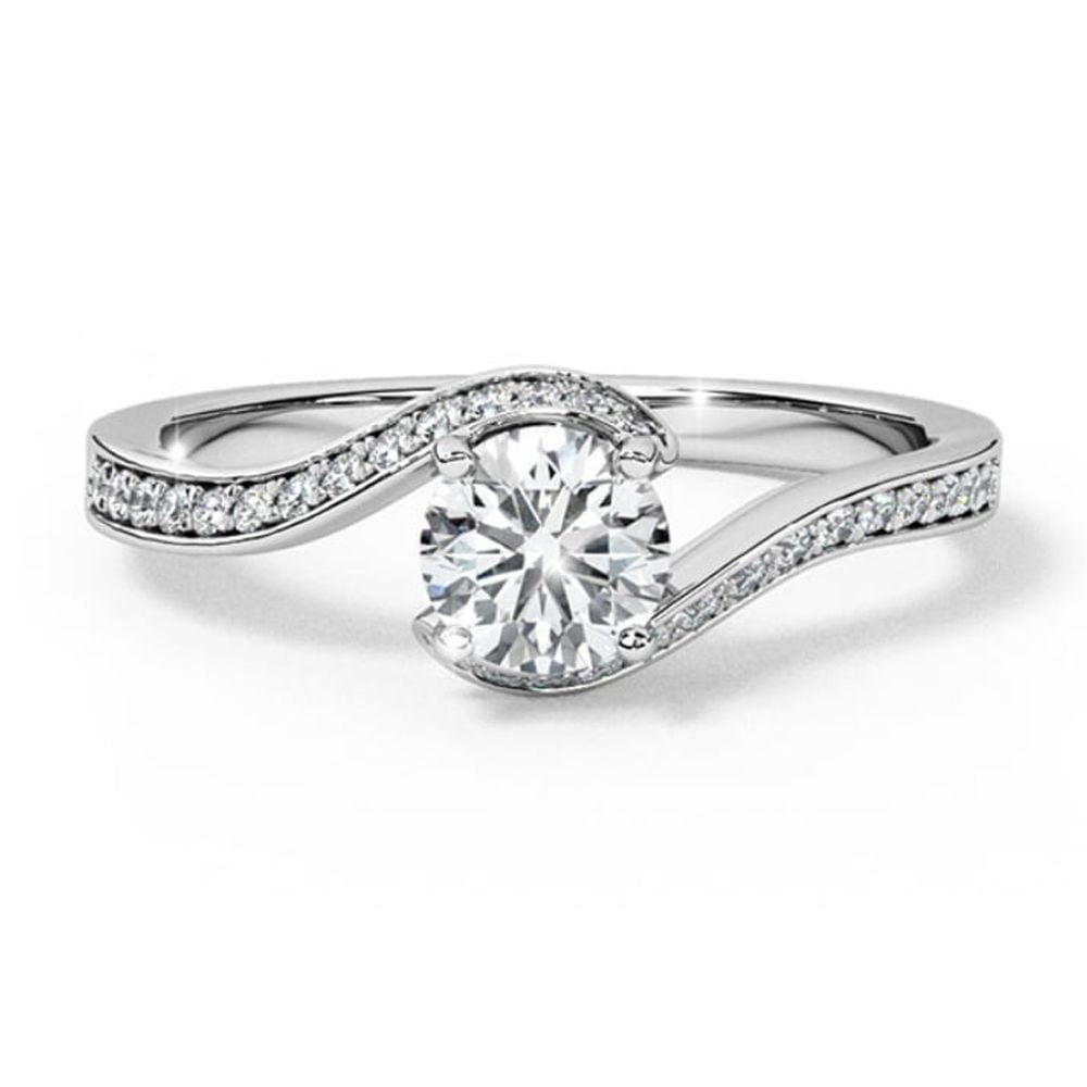 Amor Rings Amor Jewel Round Cut 1.8 Ct Lab Created Diamond Rings - 14K White Gold ...