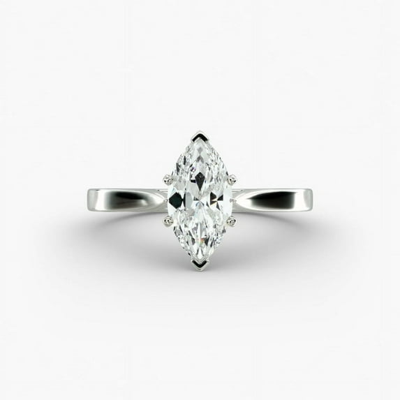 Amor Jewel Stamped 14K White Gold Plated Wedding Women's Ring - 1.5 Ct ...