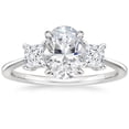 thumbnail image 1 of Amor Jewel White Gold Plated 14K Diamond Ring - Oval Cut 2 Ct VVS1/D Lab Created Simulated Diamond Ring - 3 Stone Wedding Anniversary Engagement Ring For Women's - Promise Gifts for Women's, 1 of 2