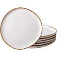 thumbnail image 1 of AmorArc Ceramic Dinner Plates Set of 6,10.5 Inch Handmade Reactive Glaze Stoneware Plates,Large Rustic Shape Dinnerware Dish Set for Kitchen, Microwave & Dishwasher Safe,Scratch Resistant-Pearl White, 1 of 8