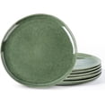 thumbnail image 1 of AmorArc Ceramic Dinner Plates Set of 6,10.5 Inch Handmade Reactive Glaze Stoneware Plates, Rustic Shape Dinnerware Dish Set for Kitchen, Microwave & Dishwasher Safe, Scratch Resistant-Gade Green, 1 of 8