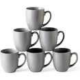 thumbnail image 1 of AmorArc 16oz Coffee Mugs Set of 6, Large Ceramic Coffee Cups with large Handle for Men Women,16oz Coffee Mugs for Coffee,Tea,Latte,Cocoa. Easy to Hold&Clean, Dishwasher&Microwave Safe, Matte Grey, 1 of 7