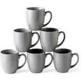 thumbnail image 1 of AmorArc 16oz Coffee Mugs Set of 6, Large Ceramic coffee mugs with large Handle for Men Women,16oz Coffee Mugs for Coffee,Tea,Latte,Cocoa. Easy to Hold&Clean, Dishwasher&Microwave Safe, Matte Grey, 1 of 7