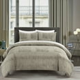 thumbnail image 1 of Amora 3 or 2 Piece Comforter Set Embossed Mandala Pattern Faux Fur, 1 of 5
