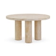 thumbnail image 1 of TOV Furniture Amora Faux Travertine Indoor/Outdoor 26 inch Round Accent Table, 1 of 6